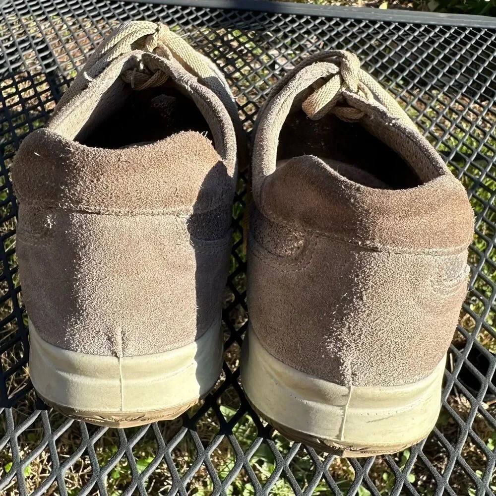 ☘️- IMAC Metallic Beige Leather Sneakers Light Style. Made in Italy Sz 41